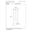 Lucide EVORA Pendant Light black, 3-light sources