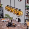Koyoto Pendant Light glass 20 cm gold, clear, 5-light sources
