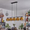 Koyoto Pendant Light glass 20 cm gold, clear, 5-light sources