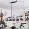 Koyoto Pendant Light glass 20 cm Smoke-coloured, 5-light sources