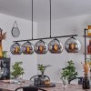 Koyoto Pendant Light glass 20 cm Smoke-coloured, 5-light sources