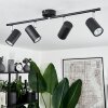 Javel Ceiling Light chrome, black, 4-light sources