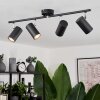 Javel Ceiling Light chrome, black, 4-light sources