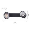 Paul Neuhaus PURE-NOLA Ceiling Light LED black, 2-light sources