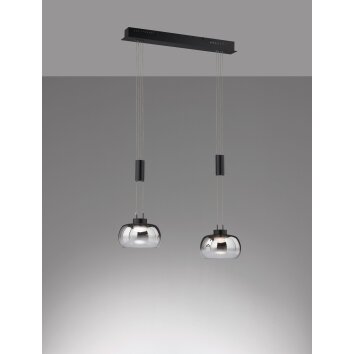 Fischer & Honsel Arosa Pendant Light LED black, 2-light sources