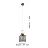 Eglo ROUNDHAM Pendant Light brass, black, 1-light source