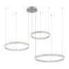 Leuchten-Direkt LILLUTI Pendant Light LED silver, 2-light sources, Remote control