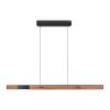 Paul Neuhaus PURE-MOTO-RISE Pendant Light LED Wood like finish, black, 3-light sources, Remote control