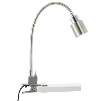 Brilliant Andres clamp-on light LED silver, 1-light source