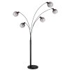 Globo SEYMOUR Floor Lamp black, 5-light sources