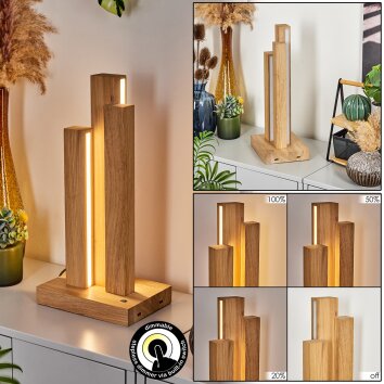 Tejedor Table lamp LED chrome, Ecru, 1-light source