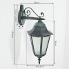 Hongkong Outdoor Wall Light green, black, 1-light source
