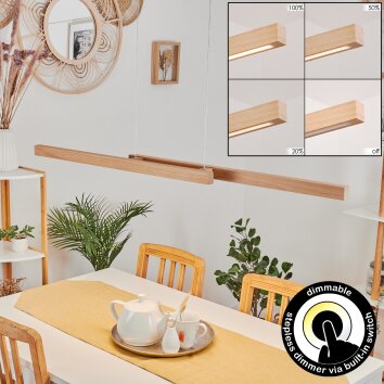 Mixto Pendant Light LED chrome, Ecru, 2-light sources