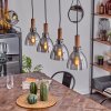 Yadekope Pendant Light Wood like finish, black, 4-light sources