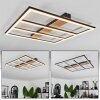 Nganbeto Ceiling Light LED Wood like finish, black, 1-light source