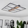 Nganbeto Ceiling Light LED Wood like finish, black, 1-light source