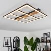 Nganbeto Ceiling Light LED Wood like finish, black, 1-light source