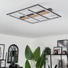 Nganbeto Ceiling Light LED Wood like finish, black, 1-light source