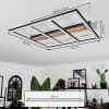 Nganbeto Ceiling Light LED Wood like finish, black, 1-light source