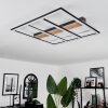 Nganbeto Ceiling Light LED Wood like finish, black, 1-light source