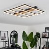 Nganbeto Ceiling Light LED Wood like finish, black, 1-light source