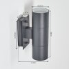 Malaga Outdoor Wall Light anthracite, 2-light sources