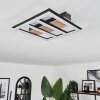 Nganbeto Ceiling Light LED Wood like finish, black, 1-light source