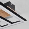 Nganbeto Ceiling Light LED Wood like finish, black, 1-light source