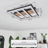 Nganbeto Ceiling Light LED Wood like finish, black, 1-light source