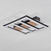 Nganbeto Ceiling Light LED Wood like finish, black, 1-light source