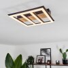 Nganbeto Ceiling Light LED Wood like finish, black, 1-light source