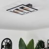 Nganbeto Ceiling Light LED Wood like finish, black, 1-light source