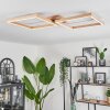 Surisultana Ceiling Light LED Light wood, black, 2-light sources