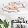 Surisultana Ceiling Light LED Light wood, black, 2-light sources