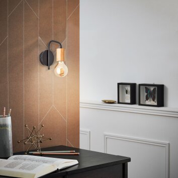 Brilliant Elyna Wall Light Ecru, black, 1-light source