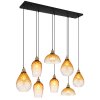 Globo SALVY Pendant Light black, 8-light sources