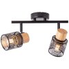Brilliant Santy Ceiling Light black, 2-light sources