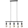 Brilliant Tiffany Pendant Light black, 5-light sources