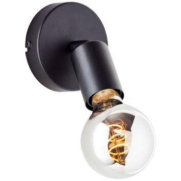 Brilliant Tiffany Wall Light black, 1-light source