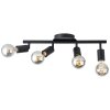 Brilliant Tiffany Ceiling Light black, 4-light sources