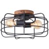 Brilliant Gwen Ceiling Light Dark wood, 2-light sources