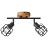 Brilliant Gwen Ceiling Light Dark wood, 2-light sources