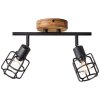 Brilliant Gwen Ceiling Light Dark wood, 2-light sources