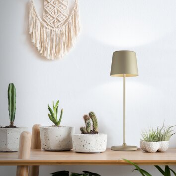 Brilliant Kaami Table lamp LED brown, 1-light source