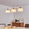 Besancon Pendant Light brown, white, 3-light sources