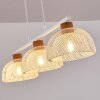 Besancon Pendant Light brown, white, 3-light sources