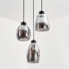 Kenong Pendant Light Smoke-coloured, black, 3-light sources