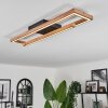 Fairburn Ceiling Light LED Wood like finish, black, 1-light source
