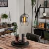 Vevino Pendant Light glass 20 cm clear, Smoke-coloured, 1-light source
