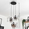 Talok Pendant Light Smoke-coloured, 3-light sources